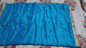 Blue Silk Blend Saree