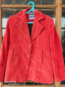 Red Corduroy Blazer
