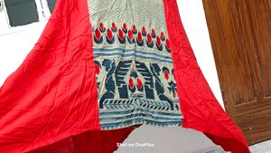 red grey navy dress
