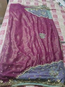 FANCY Purple Shimmer Saree