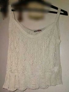 White Knit Tank Top