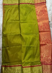 Elegant Green &amp; Red Saree