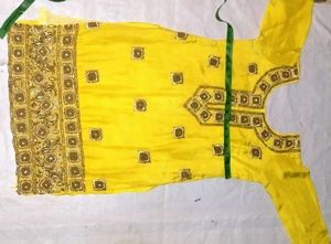 Yellow Silk Suite Khadhi