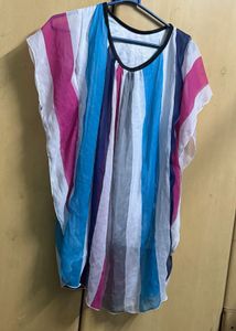 Striped Semi-Sheer Top