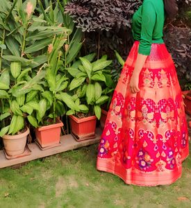 Silk Lehenga With Unstitched Blouse