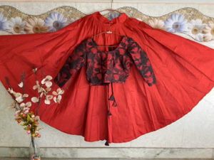 Red Skirt & Blouse Set