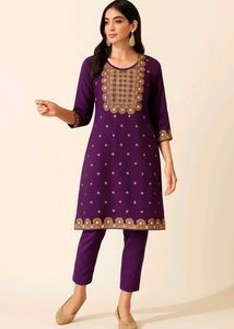 Purple Embroidered Salwar Kameez Suit