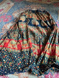Boho Elephant Print Maxi Skirt