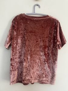Pink Velvet Top