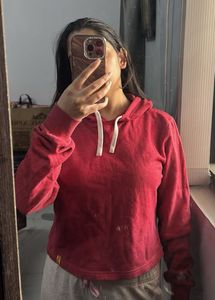 Campus Sutra Red Hoodie