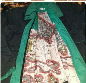 Warm Jacket Black And Green Matching.