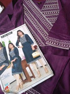 Elegant Purple Embroidered Kurta