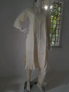 Round Neck Cotton Womens Kurta Set