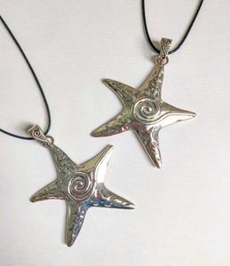 Star black string pinterest necklace