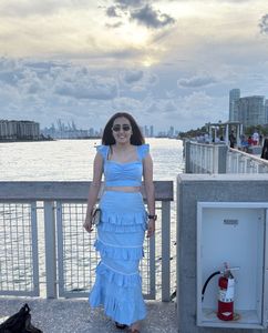 Cute Blue Two-Piece Set
