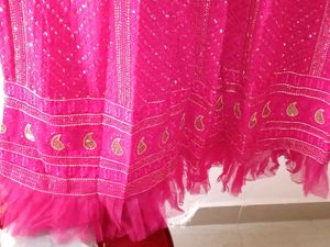 Red Chikankari Wedding Gown