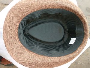 Brown Woven Fedora Hat