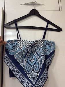 Cute Blue Pattern Top