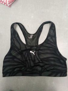 PUMA Women Sports Lightly Padded Bra (Black)
