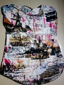 Paris Print Top