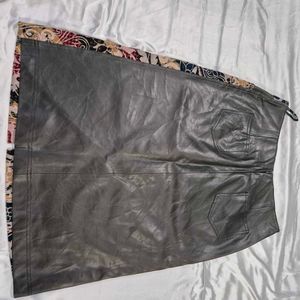 Y2K Leather Brown Skirt
