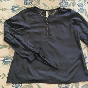 Elegant Navy Blue Blouse