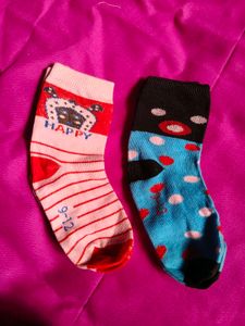 Cute Kids Socks 9 To 12 Age Set of 2