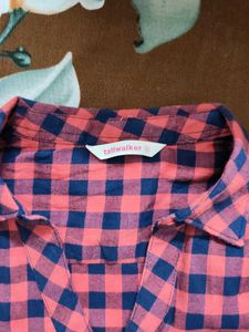 Red &amp; Navy Check Shirt for women