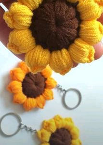 Crochet Keychain Sunflower🌻1