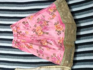 Lehenga Kurti Dupatta Set For 2-4 Years Girl
