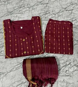 Elegant Maroon Kurta Set