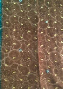 Camel &amp; Seagreen Saree