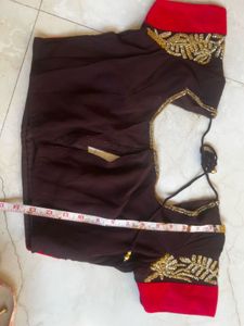 Elegant Embroidered Blouse and saree 💕😍