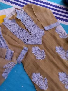 Pakistani Kurta Set With Heavy Embroidery