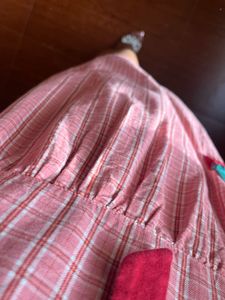 Pink Gingham Dress with Collar