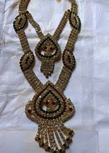 Rhinestone Necklace and Earring Set