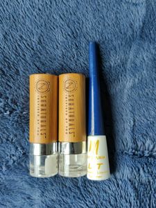 Combo Of 2 Lipsticks And One Eyeliner
