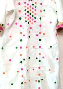 White Embroidered Salwar Kameez 300 Me Hi Milega