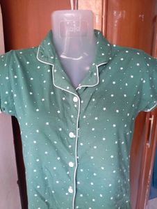 Green Polka Dot Pajama Set