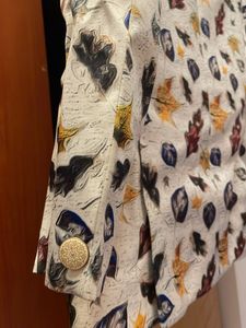 Floral Print Mandarin Collar Jacket