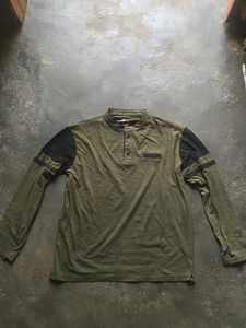 Olive Green Cargo Joggers And T Shirt For Men