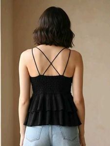 Black Lace Tiered Cami 🖤