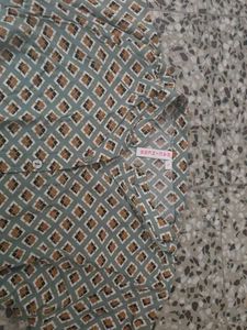 Patterned Button-Down Shirt