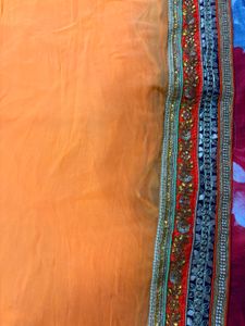 Orange Embellished Indian Outfit