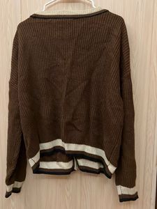 Brown Knit Cardigan