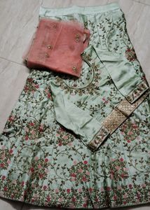 Girls And Women Crop Top With Lehenga