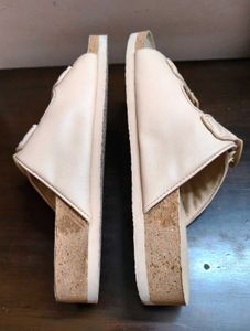 Neeman&#39;s Unisex Cream Strappy Comfy Cork Sandal