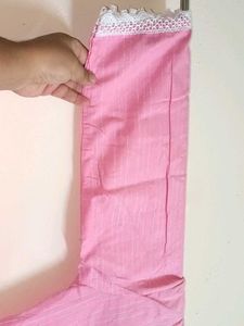 Pink Elegant Kurta With Lace, Sequin &amp; Thread Work