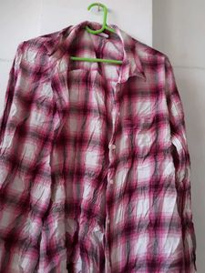 Pink Plaid Shirt