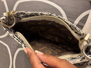 Snakeskin Print Shoulder Bag